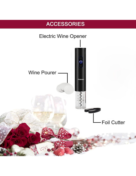 Kit de regalo abridor de vino eléctrico Pinkswan 3 en 1 Kit de regalo abridor de vino eléctrico Pinkswan 3 en 1