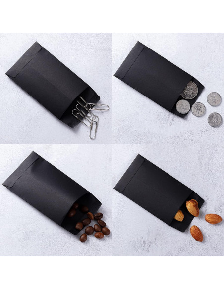 200 Sobres Pequeños Autoadhesivos Homtable 5.4x8.9cm Negros 200 Sobres Pequeños Autoadhesivos Homtable 5.4x8.9cm Negros
