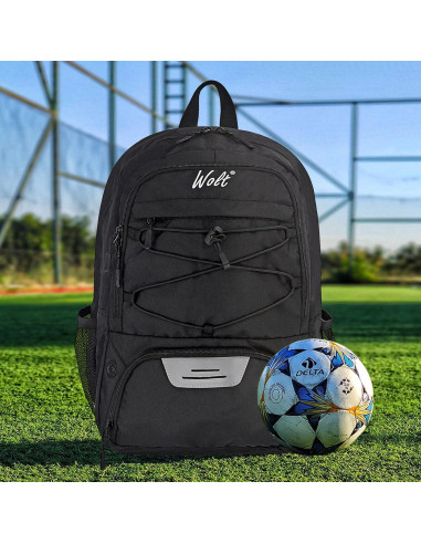 Mochila Deportiva WOLT para Balón de Fútbol y Zapatos 30L