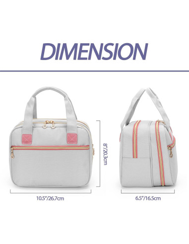 Bolsa de Extractor de Leche Materna Wearable DR033 Gris Claro Rosa