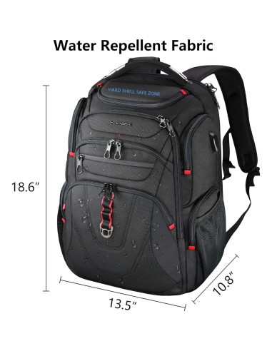 Mochila KROSER 17.3" repelente al agua con puerto USB