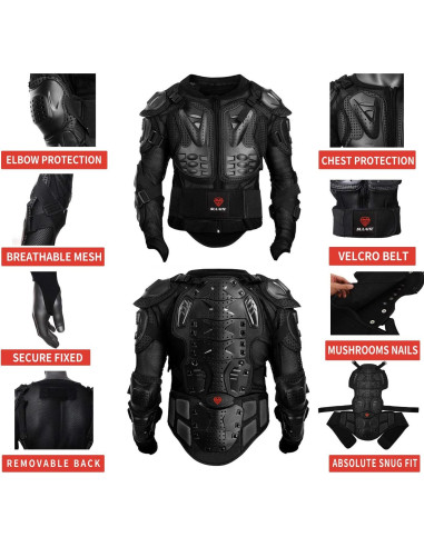 Chaqueta Protectora de Motocicleta GuTe XL - Armadura Completa