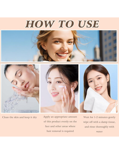 Crema Depilatoria Suave Dissing 2PCS para Vello Facial y Corporal Crema Depilatoria Suave Dissing 2PCS para Vello Facial y Corporal