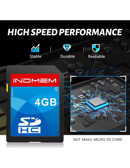 Tarjeta SD 4GB INDMEM Clase 4 - 8 Paquetes de Memoria Tarjeta SD 4GB INDMEM Clase 4 - 8 Paquetes de Memoria