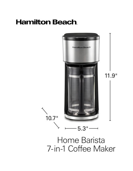 Cafetera Hamilton Beach Home Barista 7-en-1 6 Tazas Negra Cafetera Hamilton Beach Home Barista 7-en-1 6 Tazas Negra