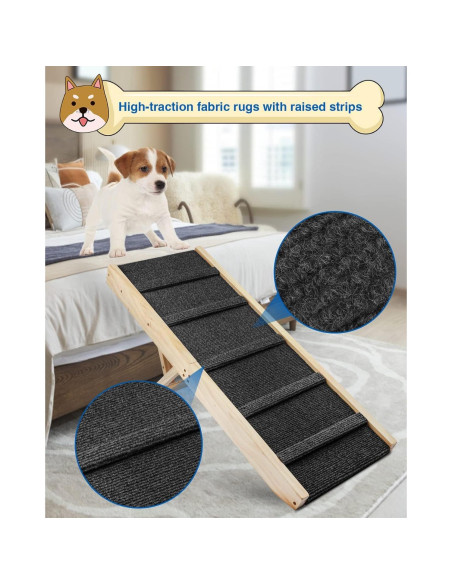 Rampa Ajustable para Perros NELTUEB 82.8 cm Antideslizante Rampa Ajustable para Perros NELTUEB 82.8 cm Antideslizante