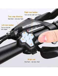 Luz Trasera para Bicicleta JINKEY con Señales de Giro IPX5 2