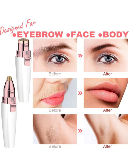 Removedor de Vello Facial 2 en 1 Rosarden - Afeitadora Recargable Removedor de Vello Facial 2 en 1 Rosarden - Afeitadora Recargable