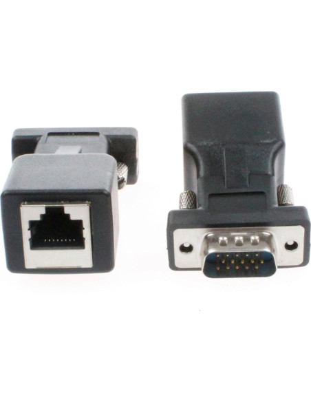 Adaptador VGA a RJ45 NOYITO 15 Pin HD 720P 1080P (Paquete de 2) Adaptador VGA a RJ45 NOYITO 15 Pin HD 720P 1080P (Paquete de 2)