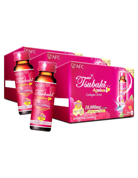 Bebida de colágeno Tsubaki Ageless 10,000mg + Jalea Real 500mg Bebida de colágeno Tsubaki Ageless 10,000mg + Jalea Real 500mg