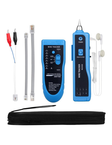 Probador de Cable de Red Moocci RJ45 RJ11 - Trazador y Localizador