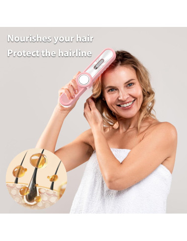 Aplicador de Aceite para Cabello LIUQIJIA 2-en-1 Rosa