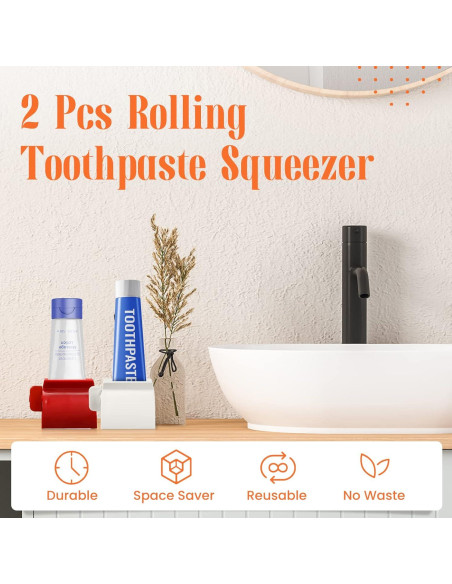 Dispensador de Pasta de Dientes ISKYBOB Juego de 2 Multicolor Dispensador de Pasta de Dientes ISKYBOB Juego de 2 Multicolor