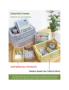 Cajas de Almacenamiento Plegables Xhwykzz 4 Piezas Pastel 24.9x16.5x9.7cm 2