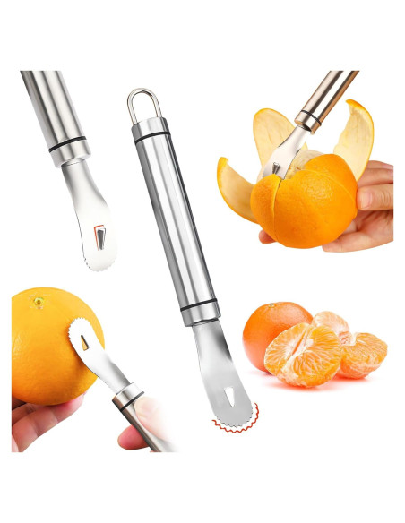 Pelador de Naranjas COKSDUPID Acero Inoxidable Mango Largo Pelador de Naranjas COKSDUPID Acero Inoxidable Mango Largo