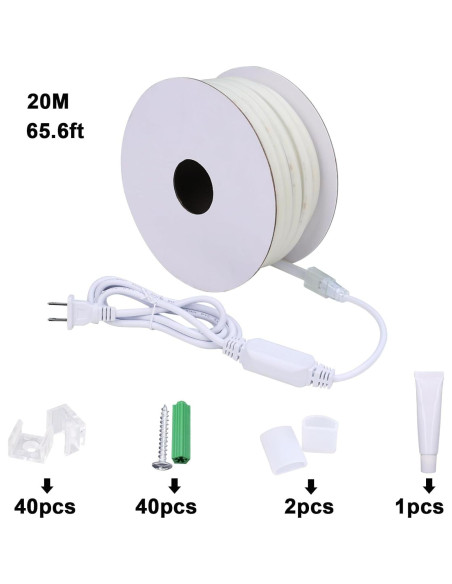 Tira de LED COB 20m ZHONG YI 2700K IP65 Impermeable 200W Tira de LED COB 20m ZHONG YI 2700K IP65 Impermeable 200W