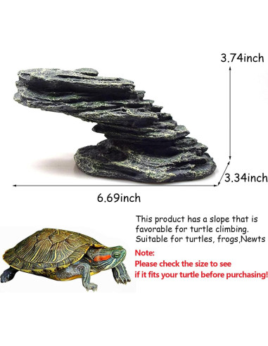Plataforma de Sol para Tortugas Kathson 17x8.5 cm Rampa Escalada