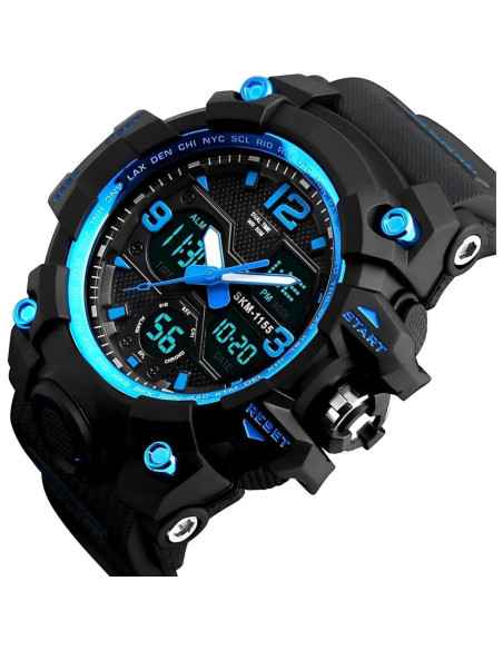 Reloj Deportivo Analógico LYMFHCH Doble Esfera Azul Reloj Deportivo Analógico LYMFHCH Doble Esfera Azul