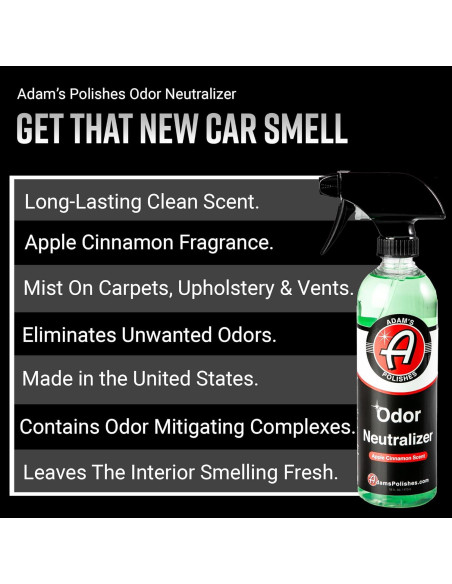 Neutralizador de Olores Adam 473 ml Canela de Manzana - Spray para Autos Neutralizador de Olores Adam 473 ml Canela de Manzana - Spray para Autos