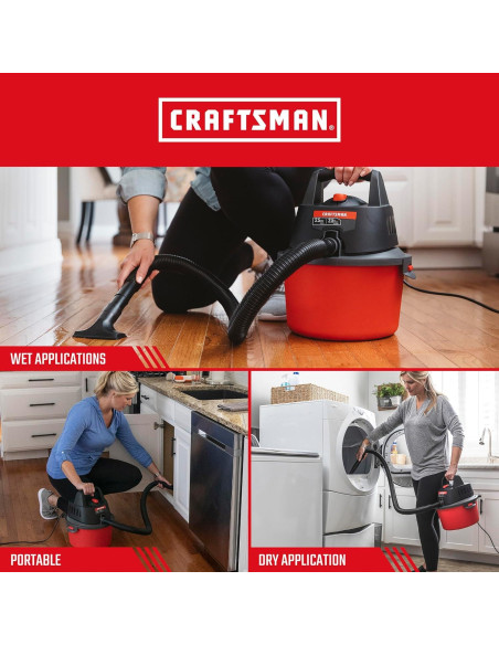 Aspiradora Húmeda y Seca CRAFTSMAN 9.5L 2.5 HP Portátil Aspiradora Húmeda y Seca CRAFTSMAN 9.5L 2.5 HP Portátil