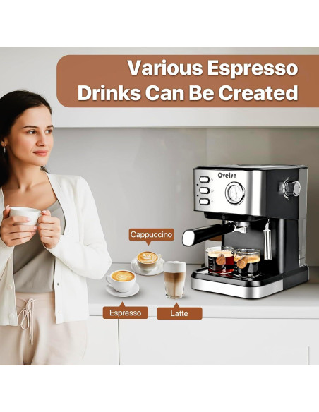 Máquina de Espresso Compacta Acero Inoxidable 3.87 kg Máquina de Espresso Compacta Acero Inoxidable 3.87 kg