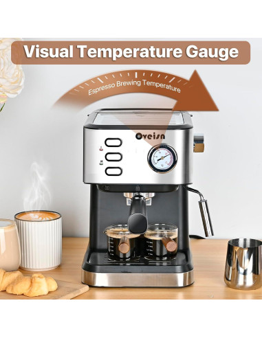 Máquina de Espresso Compacta Acero Inoxidable 3.87 kg