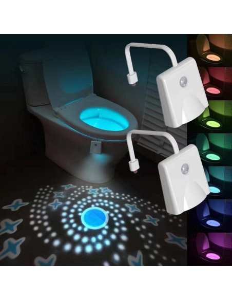 Luz Nocturna LED para Inodoro LEDHOLYT, Recargable, Sensor Movimiento Luz Nocturna LED para Inodoro LEDHOLYT, Recargable, Sensor Movimiento