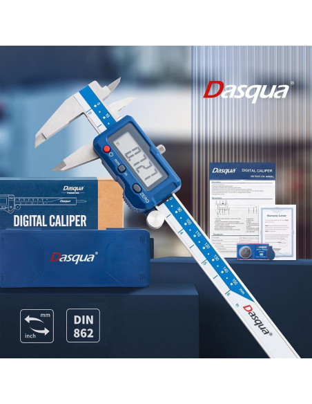 Calibrador Digital Dasqua 150mm, Acero Inoxidable, Pantalla LCD Calibrador Digital Dasqua 150mm, Acero Inoxidable, Pantalla LCD