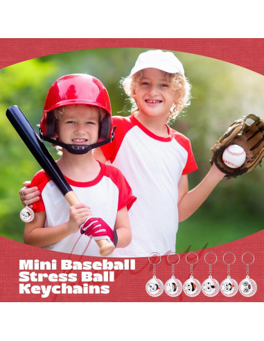 30 Llaveros de Pelotas de Estrés de Béisbol Arrowbash