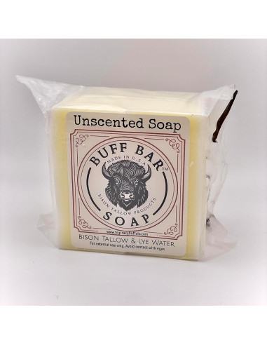 Jabón Buff Bar de Grasa de Bisonte Sin Fragancia - 2 Unidades