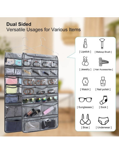 Organizador Colgante ANZORG para Joyería y Maquillaje 42 Bolsillos