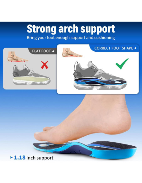 Plantillas Ortopédicas EIRMAT para Fascitis Plantar - Soporte Arco Alto Plantillas Ortopédicas EIRMAT para Fascitis Plantar - Soporte Arco Alto