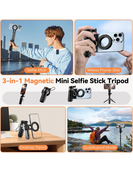 Trípode Mini Selfie CloudValley 4-en-1 Plegable 360 Trípode Mini Selfie CloudValley 4-en-1 Plegable 360