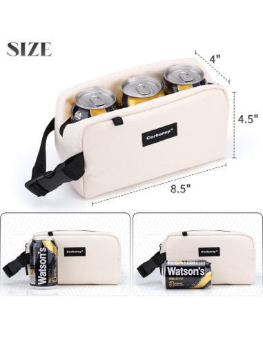 Bolsa Térmica Mini Cerbonny Beige 2.5L Aislante para Snacks