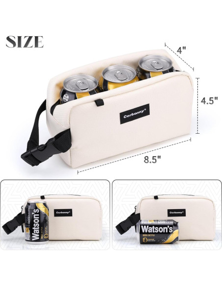 Bolsa Térmica Mini Cerbonny Beige 2.5L Aislante para Snacks Bolsa Térmica Mini Cerbonny Beige 2.5L Aislante para Snacks