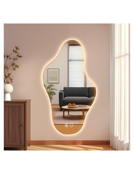 Espejo de baño LED JTZEA 90.9x52.1 cm moderno sin marco Espejo de baño LED JTZEA 90.9x52.1 cm moderno sin marco
