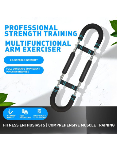 Entrenador de brazos Saker Twister 40-90lb ajustable para fitness