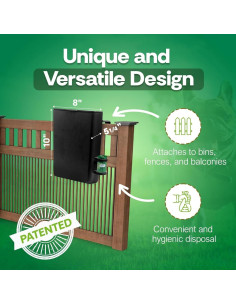 Receptor de Excremento de Mascota PawCan Negro con Tapa 2