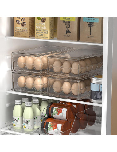 Organizador de Refrigerador Ettori para 18 Huevos Apilable
