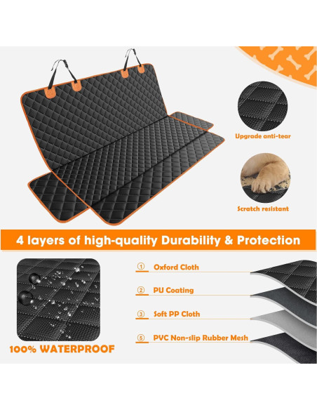 Funda de Asiento para Perros MIXJOY 135x119cm Impermeable Funda de Asiento para Perros MIXJOY 135x119cm Impermeable
