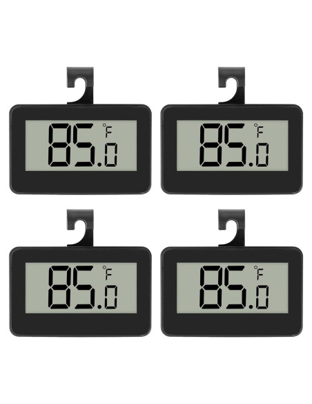 Paquete de 4 Termómetros Digitales DWEII para Refrigerador - Rango -20C a 60C Paquete de 4 Termómetros Digitales DWEII para Refrigerador - Rango -20C a 60C