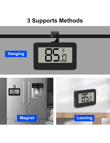 Paquete de 4 Termómetros Digitales DWEII para Refrigerador - Rango -20C a 60C Paquete de 4 Termómetros Digitales DWEII para Refrigerador - Rango -20C a 60C