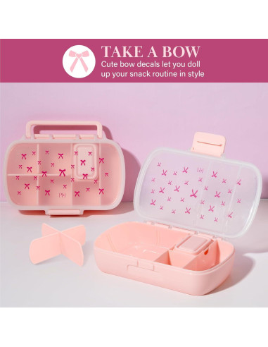 Cajas de Snack Estilo Bento Paris Hilton 2 Piezas 7 Compartimentos