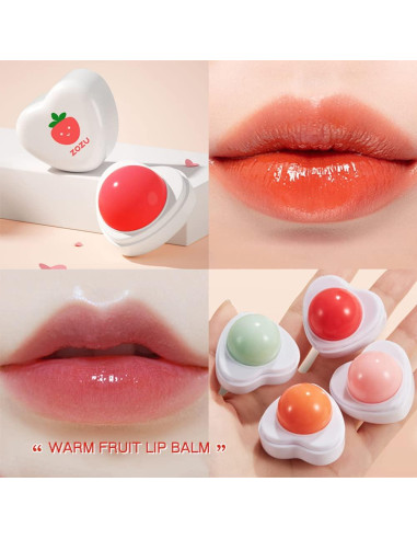 Juego de 4 Labiales Hidratantes Orgánicos Charm Kiss - Frutas