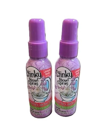 Spray para Inodoro Stinky Bowl 54.7 ml Lavanda Vainilla 2-Pack Spray para Inodoro Stinky Bowl 54.7 ml Lavanda Vainilla 2-Pack