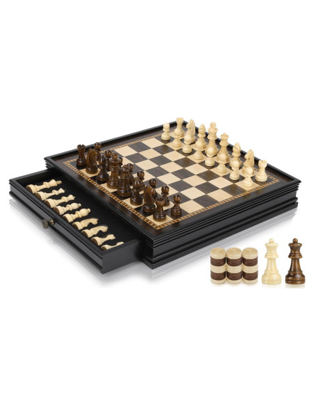 Juego de Ajedrez y Damas Magnético Peradix 32.5 cm 2 en 1 Juego de Ajedrez y Damas Magnético Peradix 32.5 cm 2 en 1