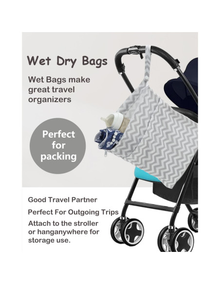 Bolsa Húmeda y Seca ALVABABY 2pcs Impermeable 30x36cm Bolsa Húmeda y Seca ALVABABY 2pcs Impermeable 30x36cm