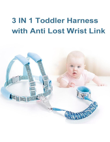 Arnés Reflectante para Niños Pequeños - 3 en 1 Azul