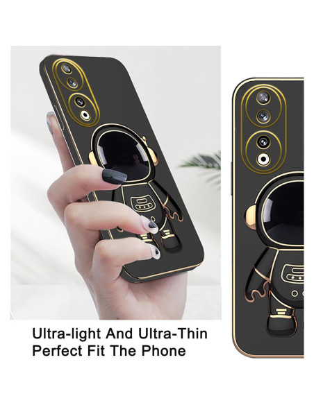 Funda Silicona Honor 90 con Soporte Astronauta - Negro Funda Silicona Honor 90 con Soporte Astronauta - Negro