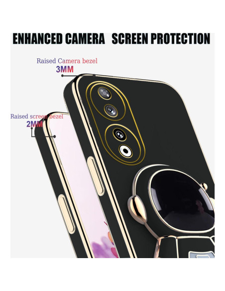 Funda Silicona Honor 90 con Soporte Astronauta - Negro Funda Silicona Honor 90 con Soporte Astronauta - Negro